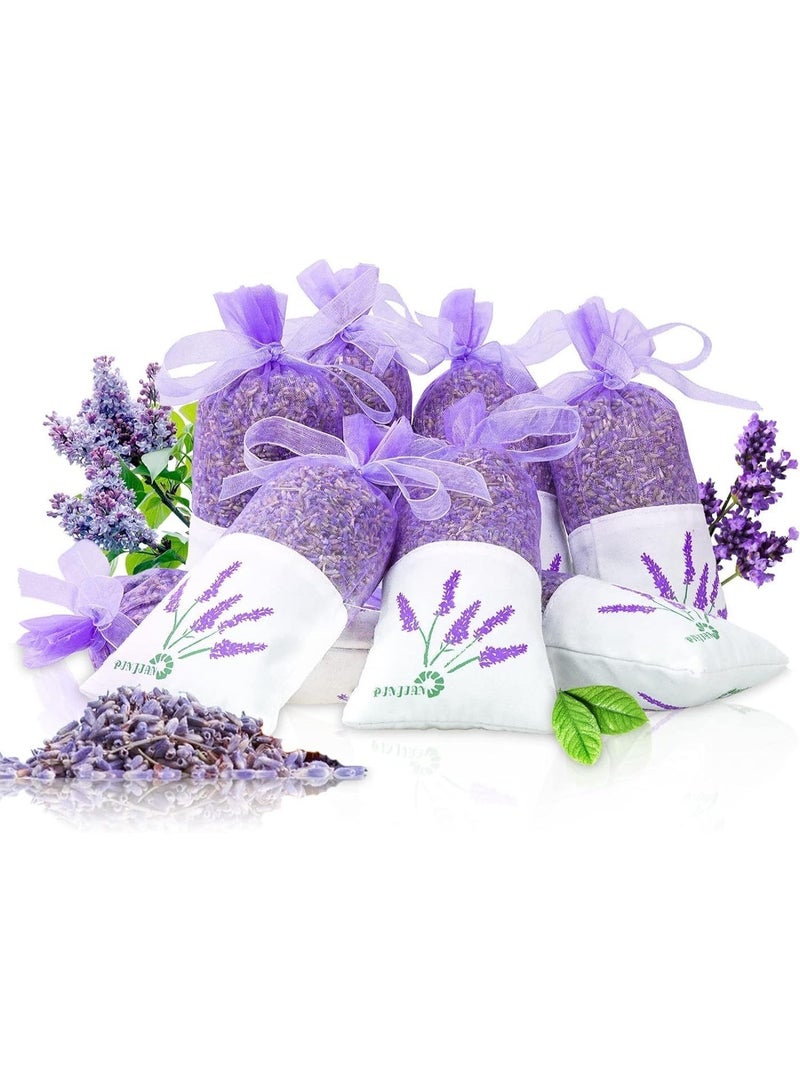 ChicAbode 8 Packs Lavender Sachets, Natural Lavender Dried Flower Bag, for Drawers and Closets Fresh Scents, Home Fragrance Sachet Sleep, Deodorizer Freshener for Drawers and Closets, Purple Sachets - Image 1